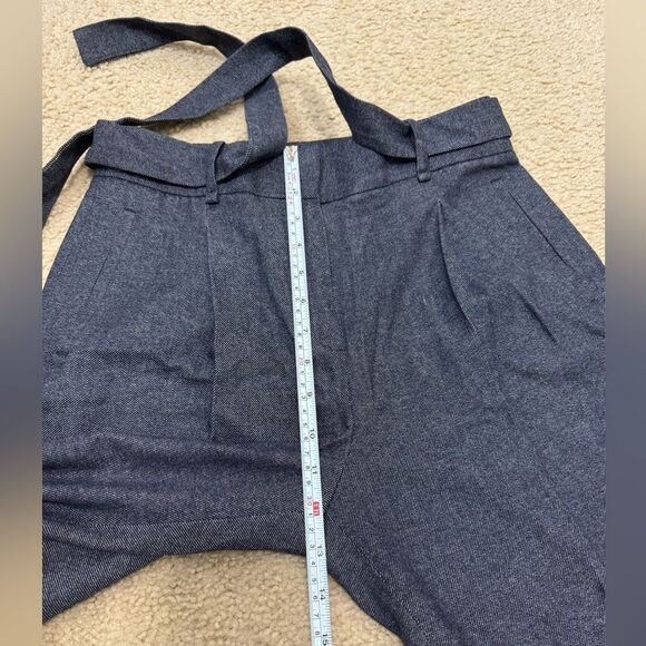 Massimo Dutti Wool Blue Grey Ankle Length High Rise Tapered Pants Sz US 6 EUC - Picture 12 of 14
